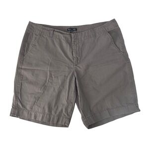 Gap Hadley Bermuda Shorts Women's 14 Gray 9" Inseam Preppy Coastal Minimalist